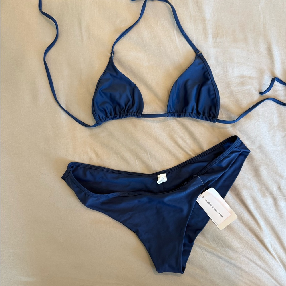 Navy Blue Bikini Set from Wicked Weasel